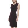 Vince Camuto Womens Velvet Cowl Neck Ruched BodyconCocktail Dress(Auburn)