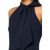 Vince Camuto womens Sleeveless Tie Neck Stretch Jumpsuit(Deep Navy)