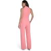 Vince Camuto womens Sleeveless Tie Neck Stretch Jumpsuit(Papaya)