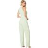 Vince Camuto womens Sleeveless Tie Neck Stretch Jumpsuit(Pistachio)