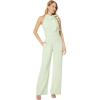 Vince Camuto womens Sleeveless Tie Neck Stretch Jumpsuit(Pistachio)