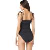 Vince Camuto Women’s Shirred One Piece Swimsuit(Black)