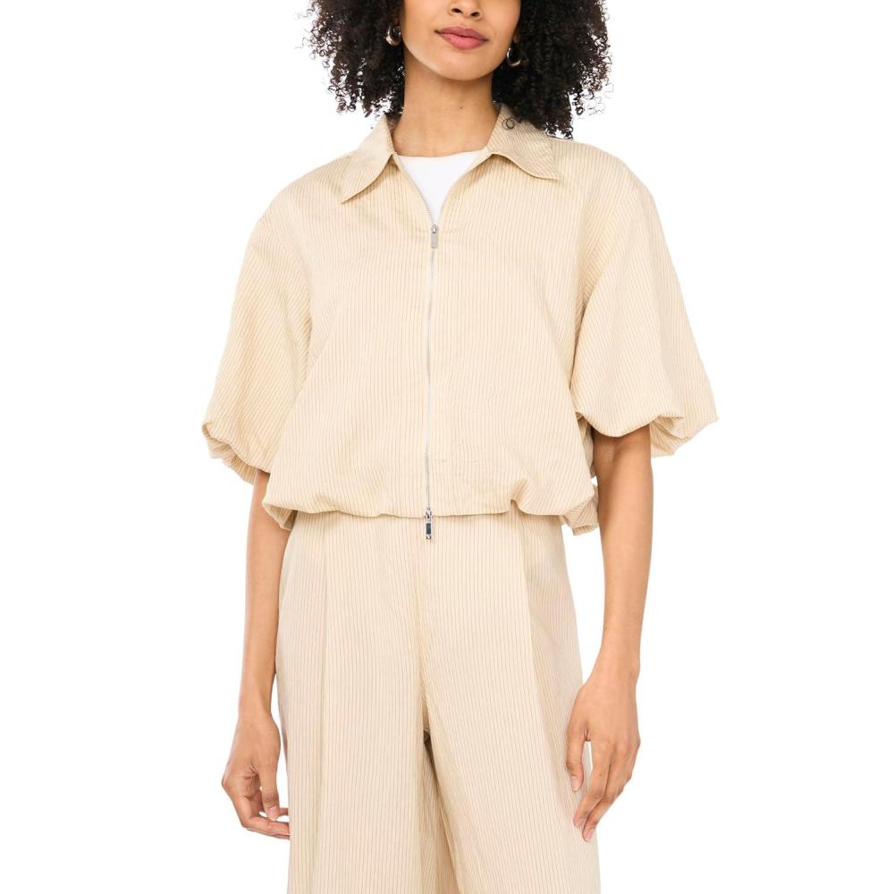 image:imageVince Camuto Womens Cropped Bubble JacketBirch
