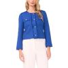 Vince Camuto Women’s Crew Neck Cropped Front Pocket(Deep Blue)
