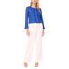 Vince Camuto Women’s Crew Neck Cropped Front Pocket(Deep Blue)