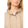 Vince Camuto Women’s Draw String Hooded Jacket(Toffee)