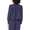 Vince Camuto Women’s Stand Collar Front Zipper Jacket(Classic Navy)