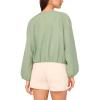 Vince Camuto womens Cropped Longsleeve Bubble Jacket(Eucalyptus)