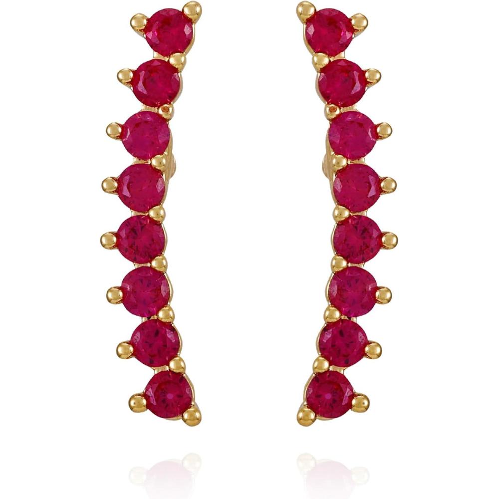 image:imageVince Camuto Goldtone Ruby Crystal Stone Stud Earrings