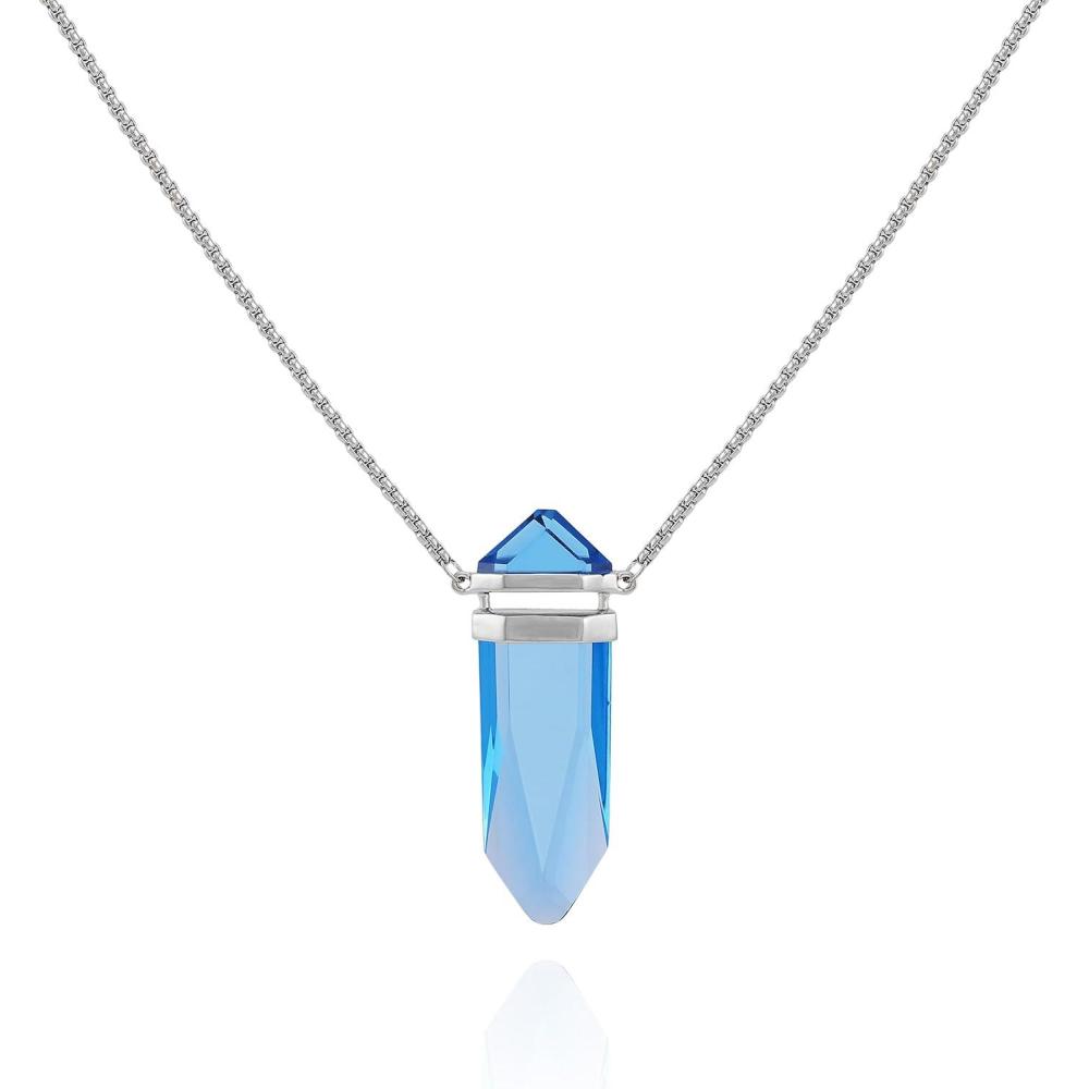 image:imageVince Camuto Goldtone Sapphire CrystalShaped Stone Pendant Necklace