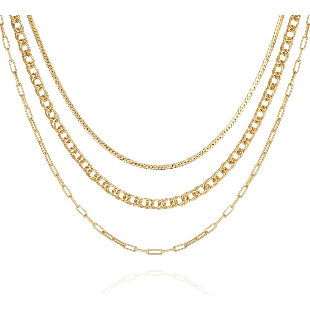 image:imageVince Camuto Goldtone Trio Chain Layered Necklace