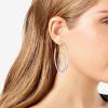Vince Camuto Silvertone Orbital Open Hoop Earrings