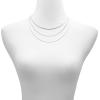 Vince Camuto Silvertone Trio Chain Layered Necklace