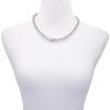 Vince Camuto Silvertone Unique Thick Chain Necklace for Women