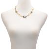 Vince Camuto Two Tone Crystal Stone Toggle Necklace