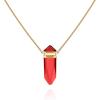 Vince Camuto Goldtone Red Crystal-Shaped Stone Pendant Necklace