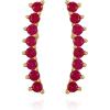 Vince Camuto Goldtone Ruby Crystal Stone Stud Earrings