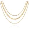 Vince Camuto Goldtone Trio Chain Layered Necklace
