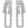 Vince Camuto Silvertone Link Drop Dangle Earrings for Women
