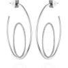 Vince Camuto Silvertone Orbital Open Hoop Earrings