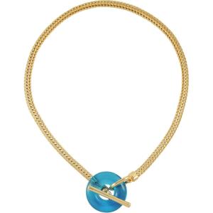 Vince Camuto Goldtone Blue Candy Stone Pendant Necklace
