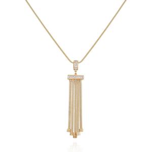 Vince Camuto Goldtone Long Pendant Tassel Necklace