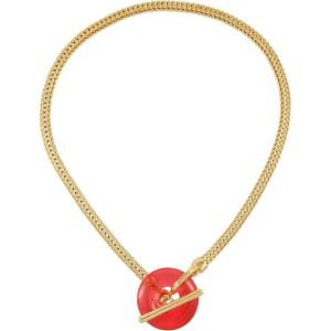 Vince Camuto Goldtone Pink Candy Stone Pendant Necklace