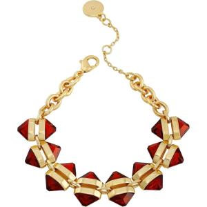 Vince Camuto Goldtone Red Resin Stone Line Bracelet for Women