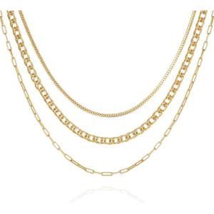 Vince Camuto Goldtone Trio Chain Layered Necklace