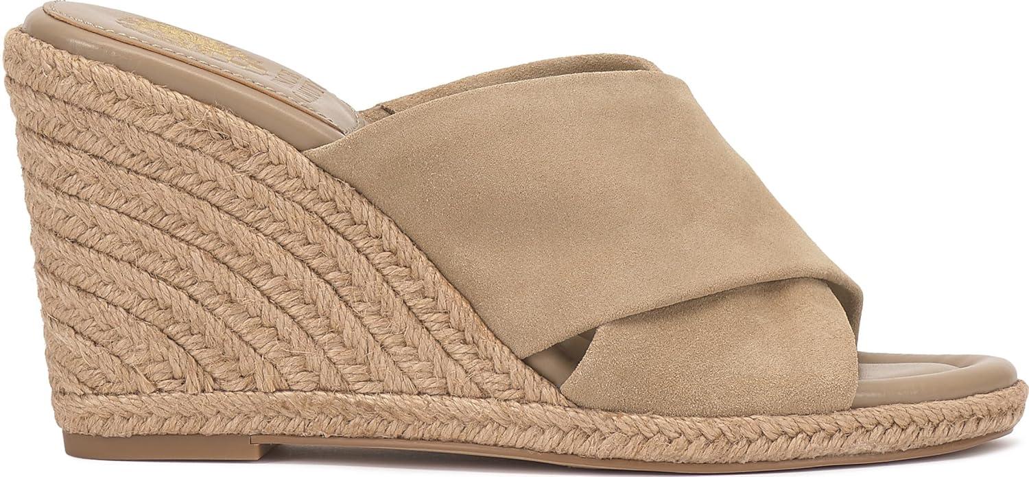 image:imageVince Camuto Womens Fisella Cross Band Espadrille Wedge SandalTortilla Suede