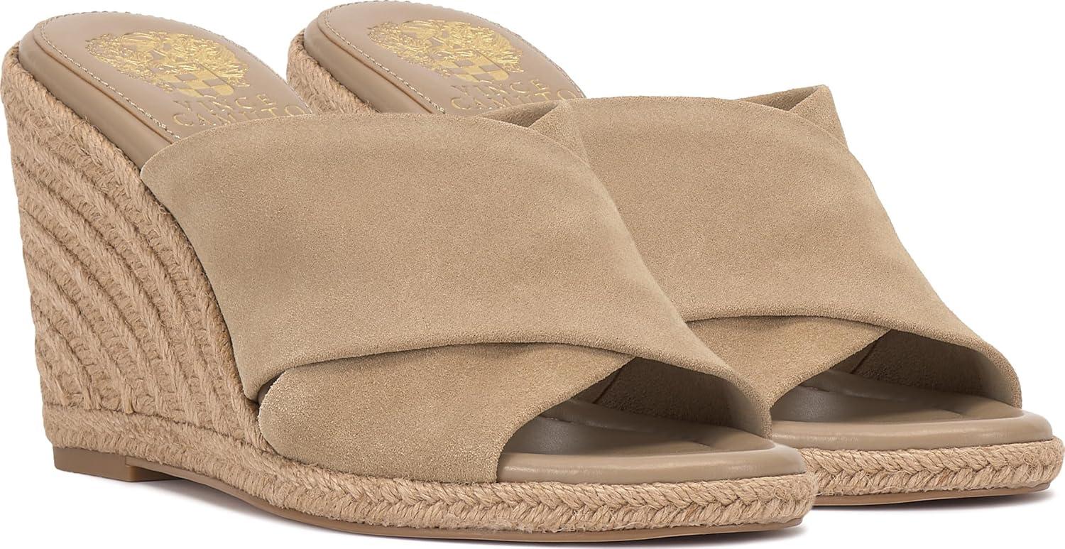 image:imageVince Camuto Womens Fisella Cross Band Espadrille Wedge SandalTortilla Suede