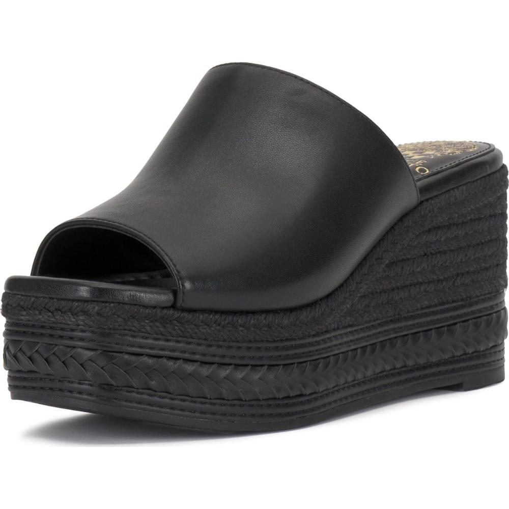 image:imageVince Camuto Womens Lierna Espadrille Wedge Platform SandalBlack Leather