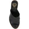 Vince Camuto Women’s Fisella Cross Band Espadrille Wedge Sandal(Black Leather)