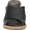 Vince Camuto Women’s Fisella Cross Band Espadrille Wedge Sandal(Black Leather)
