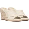 Vince Camuto Women’s Fisella Cross Band Espadrille Wedge Sandal(Creamy White Leather)