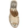 Vince Camuto Women’s Fisella Cross Band Espadrille Wedge Sandal(Egyptian Gold Leather)