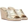 Vince Camuto Women’s Fisella Cross Band Espadrille Wedge Sandal(Egyptian Gold Leather)