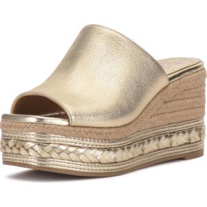Vince Camuto Women’s Lierna Espadrille Wedge Platform Sandal(Egyptian Gold Leather)