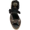Vince Camuto Women’s Bealie Woven Lace Up Wedge Sandal(Black Multi)