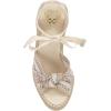 Vince Camuto Women’s Bealie Woven Lace Up Wedge Sandal(Ivory Multi)