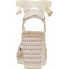 Vince Camuto Women’s Bealie Woven Lace Up Wedge Sandal(Ivory Multi)