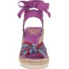 Vince Camuto Women’s Bealie Woven Lace Up Wedge Sandal(Orchid Multi)