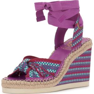 Vince Camuto Women’s Bealie Woven Lace Up Wedge Sandal(Orchid Multi)