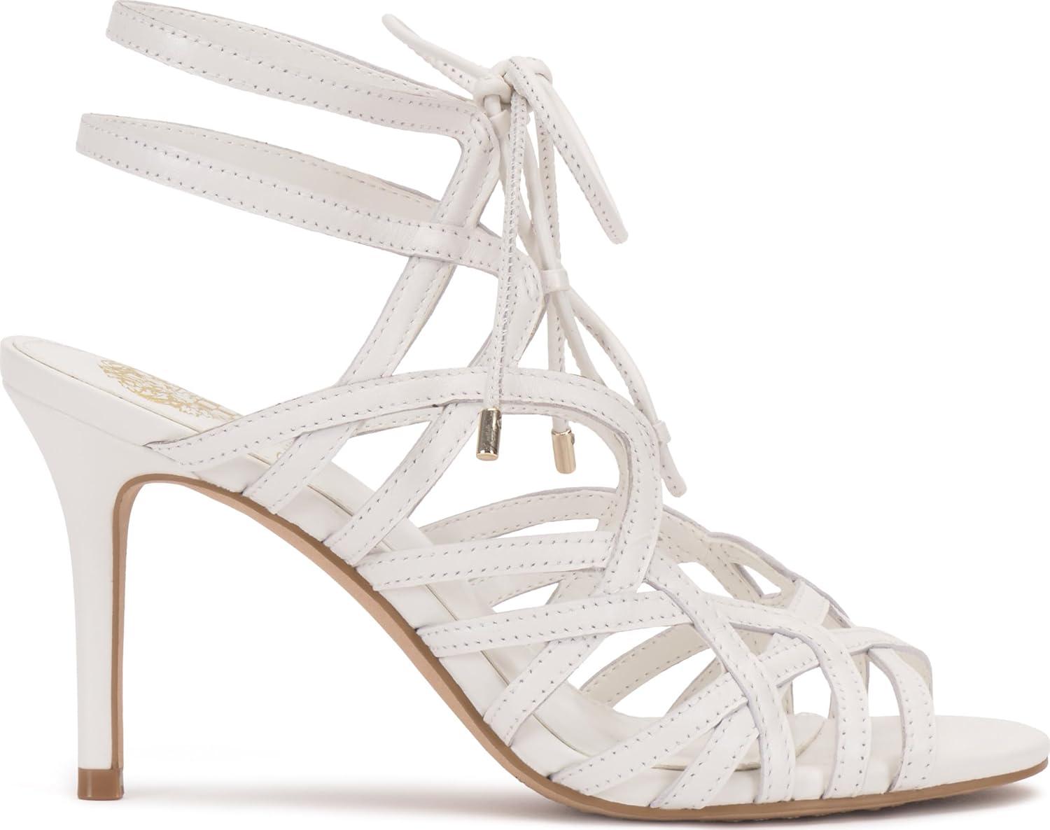 image:imageVince Camuto Womens Tilly Strappy Caged High Heel SandalBianco Leather