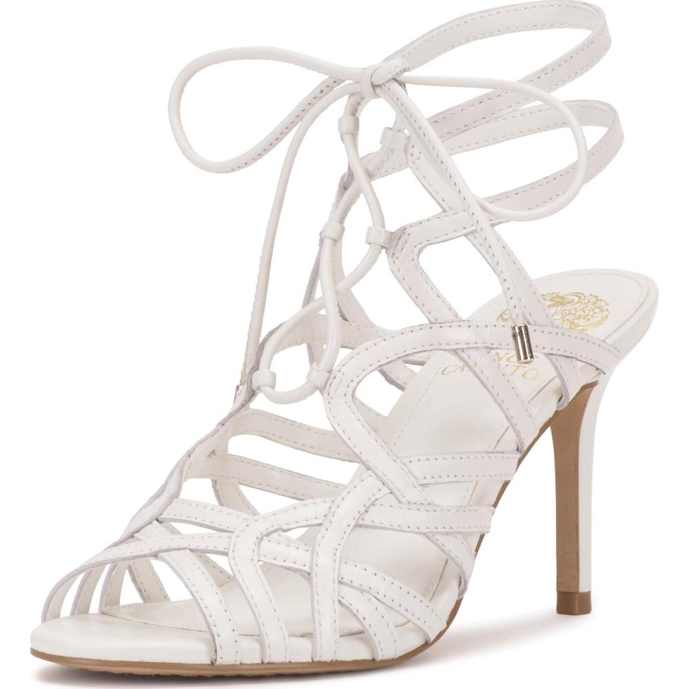 image:imageVince Camuto Womens Tilly Strappy Caged High Heel SandalBianco Leather
