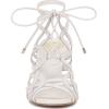 Vince Camuto Women’s Tilly Strappy Caged High Heel Sandal(Bianco Leather)
