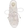 Vince Camuto Women’s Tilly Strappy Caged High Heel Sandal(Bianco Leather)