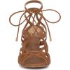 Vince Camuto Women’s Tilly Strappy Caged High Heel Sandal(Golden Walnut Leather)