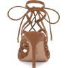 Vince Camuto Women’s Tilly Strappy Caged High Heel Sandal(Golden Walnut Leather)
