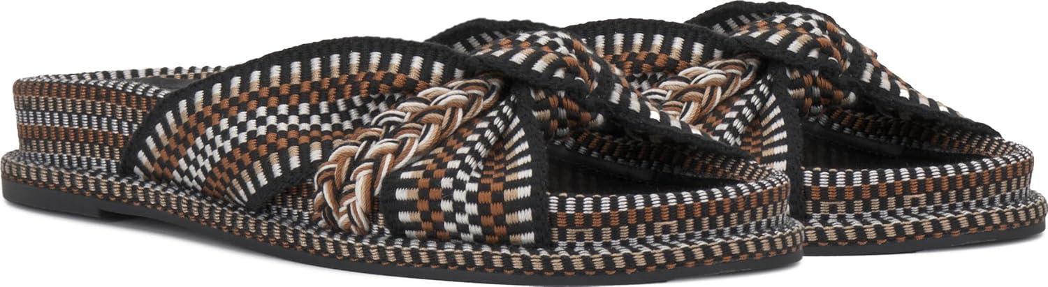 image:imageVince Camuto Womens Gryfynn Knotted Woven Slide SandalBlack Multi